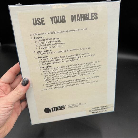NIB Orda Use Your Marbles Puzzle Board Game - strategy for two players. HTF - Picture 5 of 5
